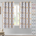 H.VERSAILTEX Blackout Curtains Printed Design 54 Inch Length 2 Panels Set by HVERSAILTEX