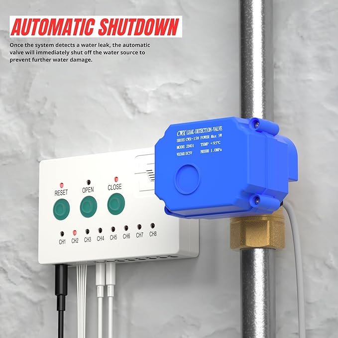 Water Leak Detector, Automatic Water Leak Alarm System, - Image 3