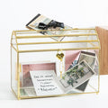 Wedding Card Box with Slot, 12.2'' Large Glass Card Boxes by Unknown