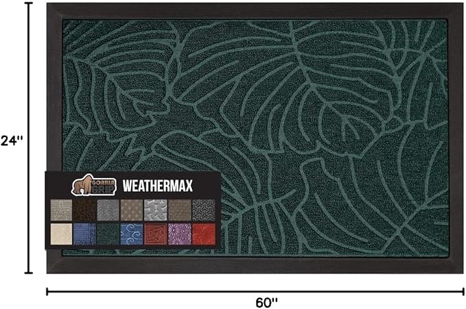 GORILLA GRIP 100% Waterproof All-Season WeatherMax Doormat, US Designed Natural - Image 2