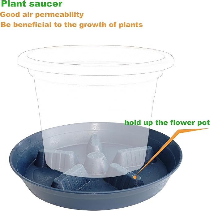 4 Pack Plant Saucer 14 inch, Plastic Plant Saucers - Image 3