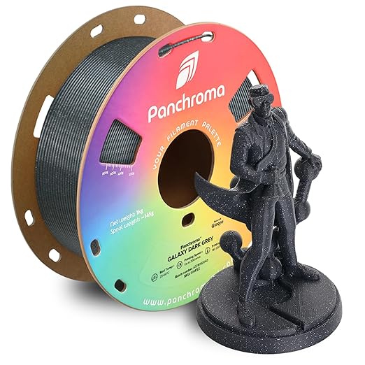 Polymaker Panchroma Galaxy PLA Filament 1.75mm, Galaxy Dark Grey 3D Printer PLA by Polymaker