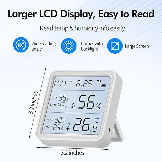 eMylo WiFi Thermometer Hygrometer 2 Pack, Wireless Indoor Humidity Monitor - Image 3