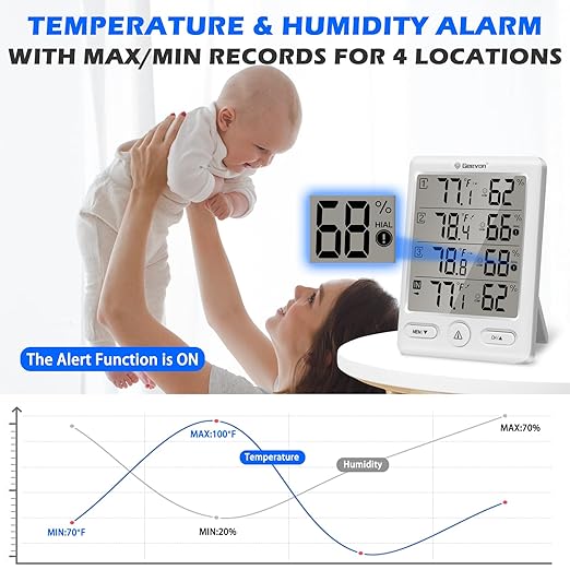 Geevon Indoor Outdoor Thermometer Wireless - Image 5