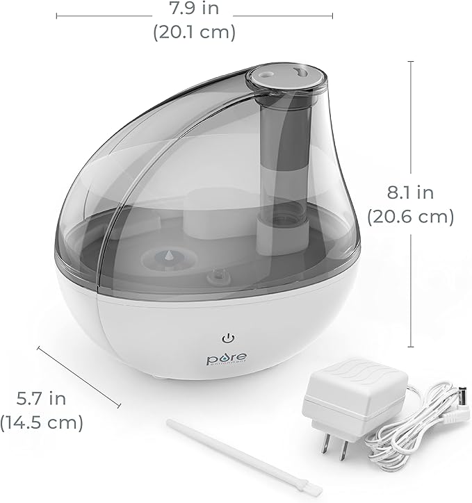 Pure Enrichment MistAire Silver Ultrasonic Cool Mist Humidifier - Image 8