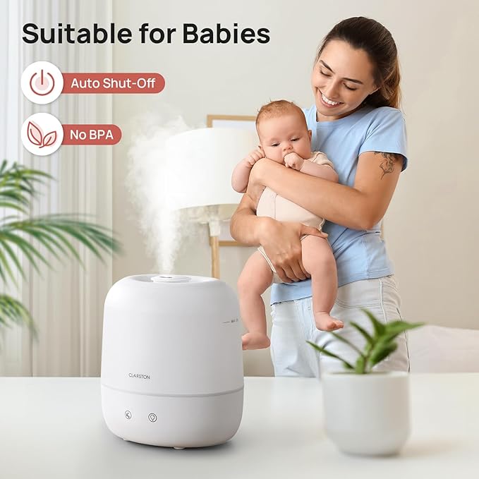 Clarston Humidifiers for Bedroom, 2L Top Fill - Image 4