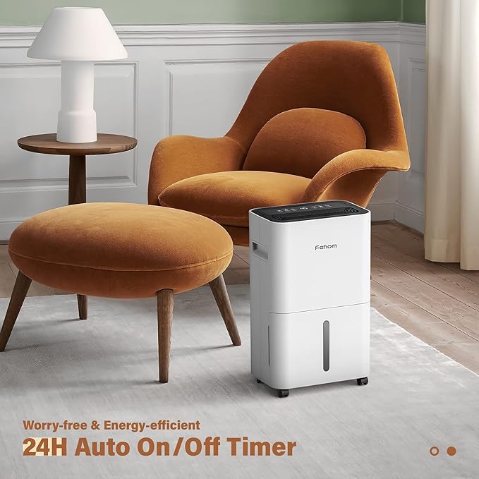 Fehom 4500 Sq. Ft Dehumidifier for Home Basements Bathroom Bedroom Continuous - Image 2