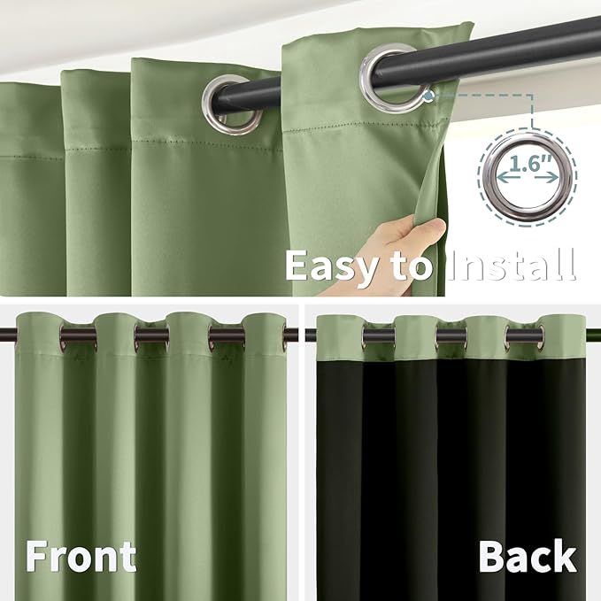 BGment Blackout Curtains 95 Inches Long 2 Panels Set - Image 6
