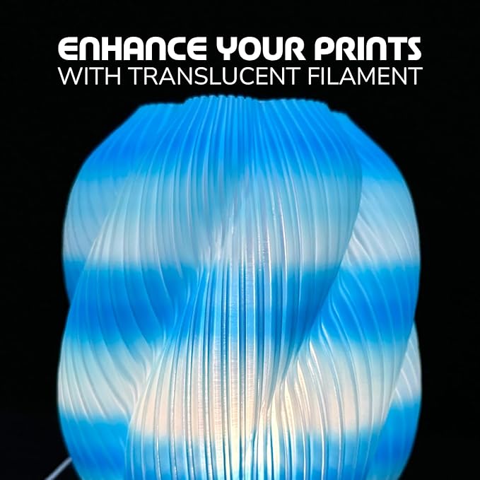 Polymaker Panchroma Gradient PLA Translucent Blue and Clear 3D Printing Filament - Image 2