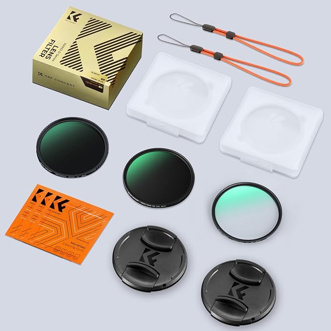 K&F CONCEPT 82mm CPL MCUV ND1000 Lens Filter 2 Lens Caps Kits Waterproof - Image 7