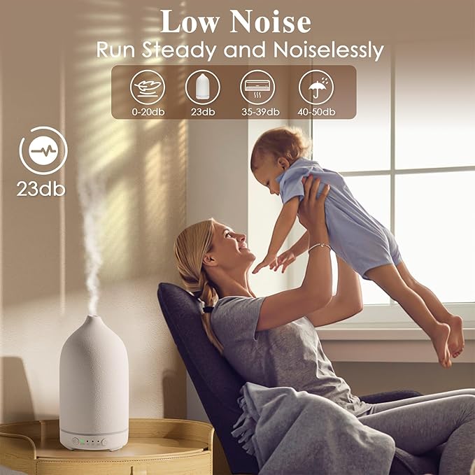 Diffuserlove Ceramic Essential Oil Diffuser 160ML Aromatherapy Diffuser - Image 6