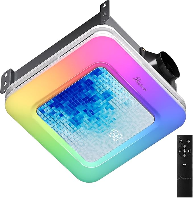 Bathroom Exhaust Fan with Light Humidity Sensor, Bathroom Fan with Odor & by FocusonKitchenBathroom