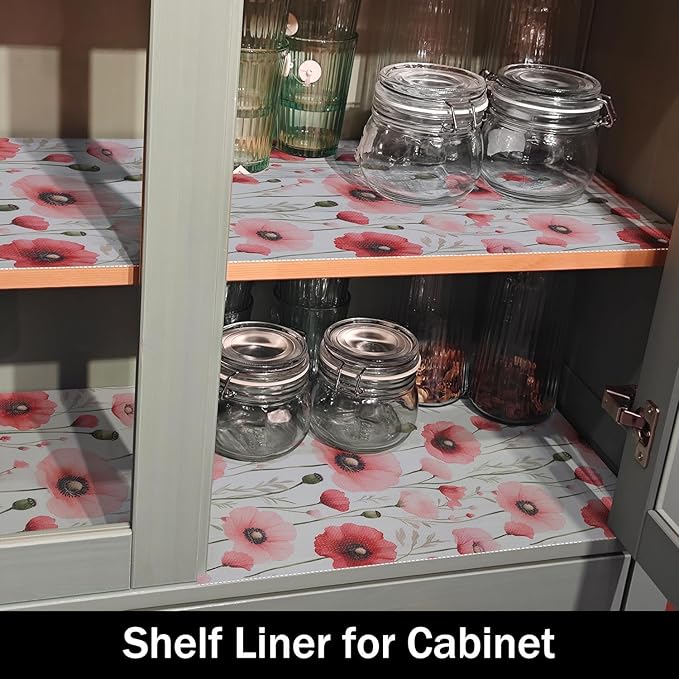 Floral Shelf Liners Strong Non-Slip and Non Adhesive 12IN x 10FT Shelf and - Image 6