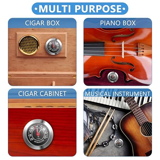 Humidor Hygrometer for Analog Hygrometer Humidor Accessory Humidity Gauge Alloy - Image 5