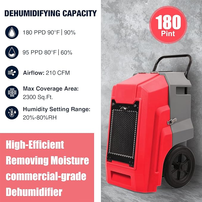 MOUNTO 180Pints LGR Industrial Dehumidifier - Image 2
