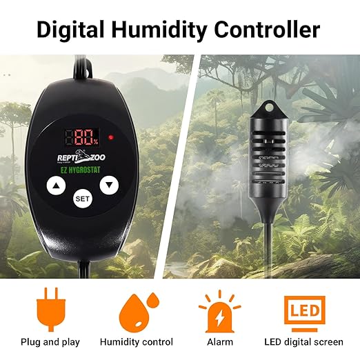 REPTI ZOO Reptile Digital Hygrometer Controller LED Humidistat Reptile Humidity - Image 2