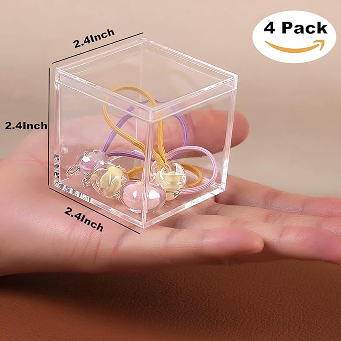 Acrylic Box Clear Acrylic Square Cube Display Boxes Multi-Purpose Container - Image 2