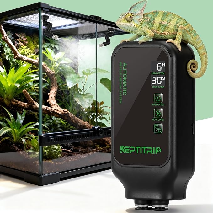 Reptile Mister System with Timer, Reptile Humidifiers Automatic, 360°Adjustable by REPTITRIP