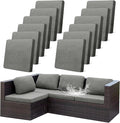 12Pcs Outdoor Stretch Cushion Covers, Waterproof Outdoor Chair Cushion Covers by CALBODE
