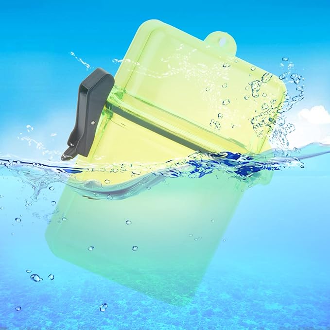 Keenso Diving Seal Box, 3 Colors Plastic Dry Box Transparent Waterproof Sealing - Image 6