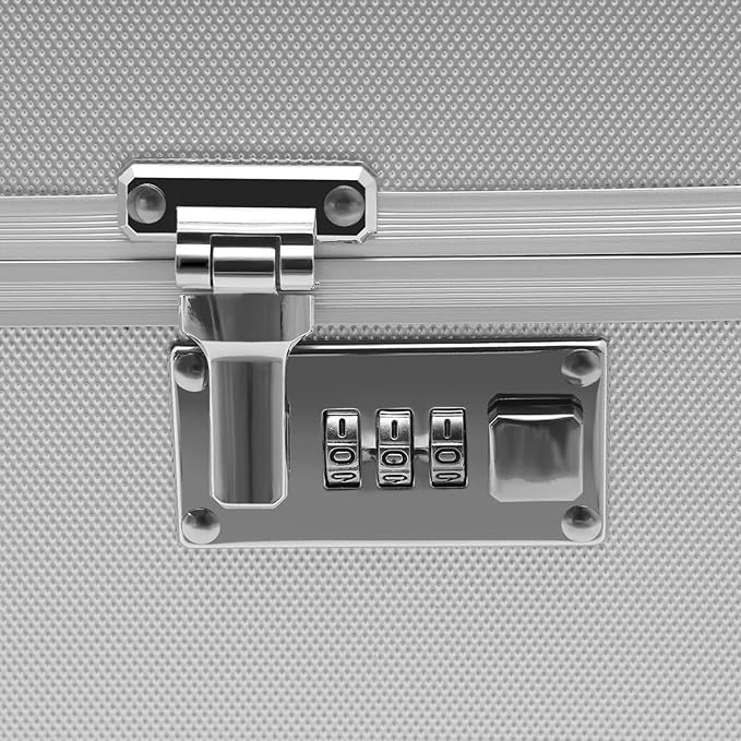 Metal Locking File Organizer Box, 13.8*10*13.4 inch Portable Locking Storage - Image 7