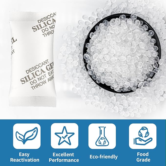 MakMeFre 10Gram Food Grade Moisture Absorbers Silica Gel Packs Desiccant - Image 2