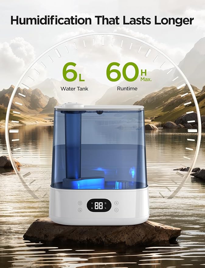 GoveeLife Smart Humidifiers for Bedroom, 6L Cool Mist Top Fill for Large Room - Image 7