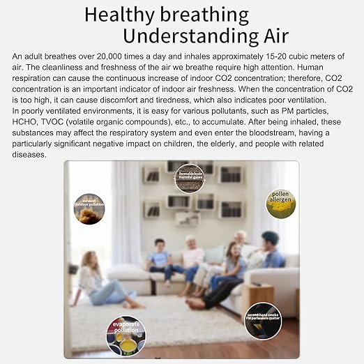 18 in 1 Air Quality Monitor Weytoll Smart Air Quality Tester Temperature and - Image 2