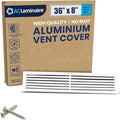 36x8 Inch Air Return Vent Cover Decorative – Premium Aluminum AC Vent Cover by LAMINAIRE