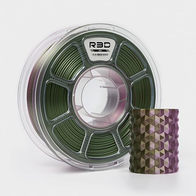 R3D Dual Color Silk PLA Filament, Co-Extrusion 3D Printer Filament 1.75mm by R3D