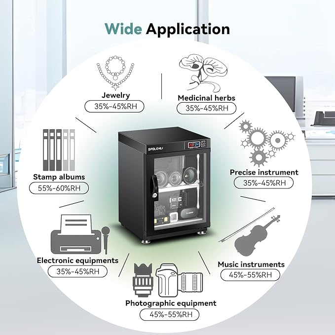 Dry Cabinet Camera Digital Control Dehumidifier 35L Electronic Dry Box - Image 6