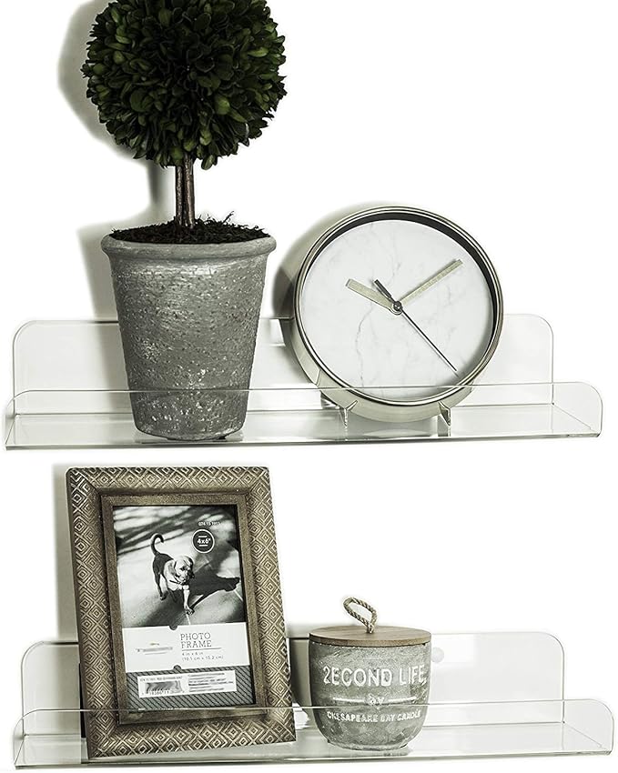 Huji 16 Inch Clear Acrylic Shelf - Image 4