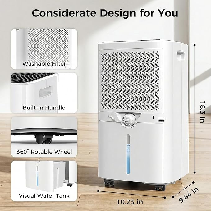 4, 000 Sq. Ft Dehumidifier for Basement, 45 Pint Dehumidifiers for Home - Image 7