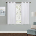 MYSKY HOME White Curtains for Bedroom, Grommet Room Darkening Curtain for by MYSKYHOME
