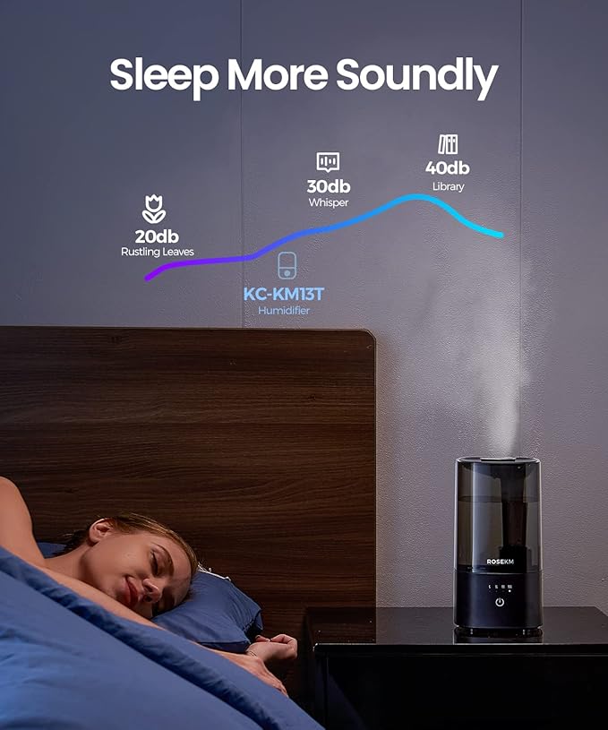 Humidifiers for Bedroom, Small Cool Mist Humidifier for Home Plant and Baby - Image 6