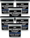 Moisture Absorber 6 Pack with Activated Charcoal Dehumidifier Bucket, Unscented by BetterBoat