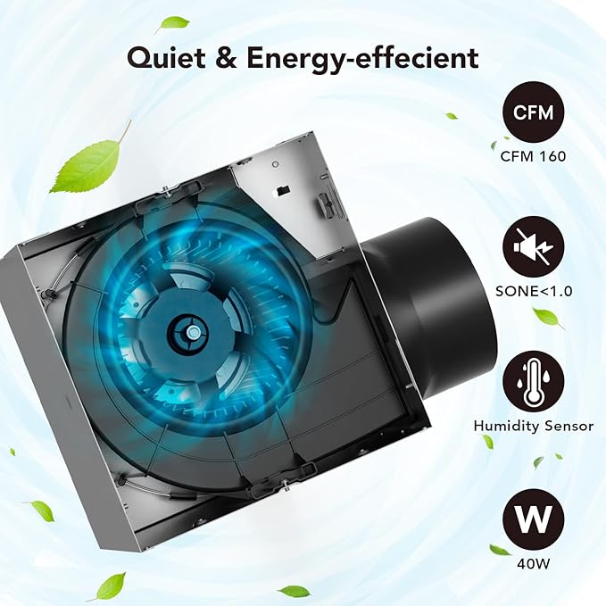 OREiN 3-in-1 Bathroom Exhaust Fan - Image 4