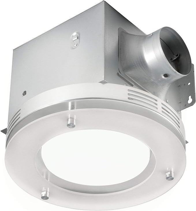 Homewerks 7117-02-HW Bathroom Fan Integrated LED Light Ceiling Mount Exhaust by HomewerksWorldwide