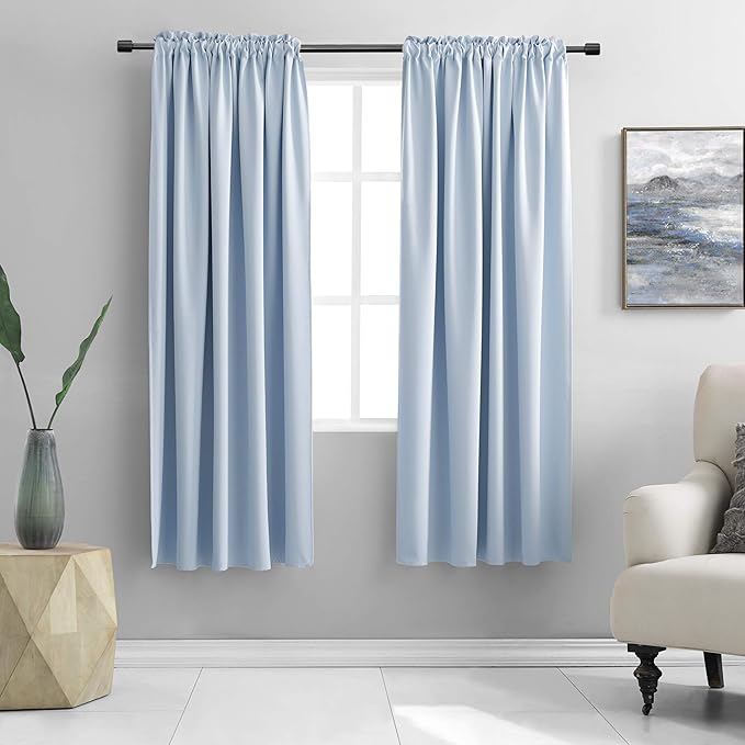DONREN Dream Blue Room Darkening Thermal Insulated Curtains Drapes by DONREN