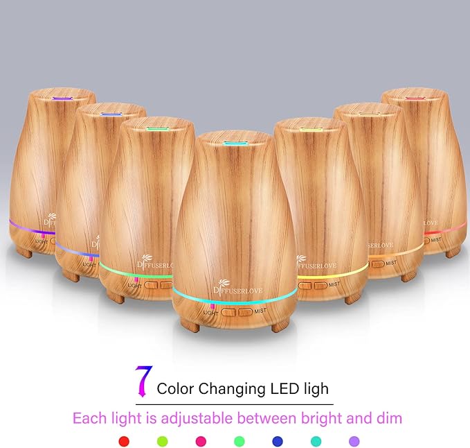Diffuserlove Essential Oil Diffusers 200ML Diffuser Remote Control Aromatherapy - Image 2