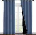 NICETOWN 100% Blackout Curtains 86 inches Long, Pair of Energy Smart & Noise by NICETOWN