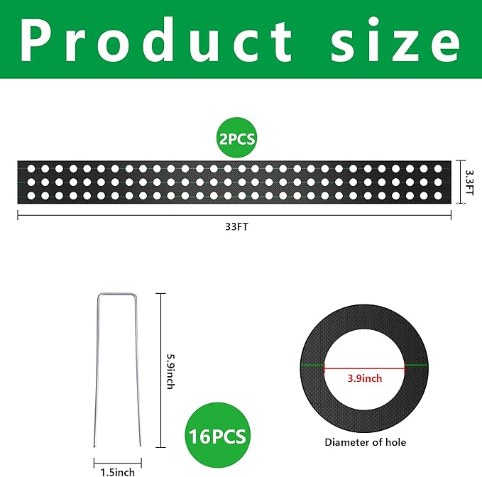 CODREE 2 Pcs Heavy-Duty Garden Weed Control Barrier - Image 2