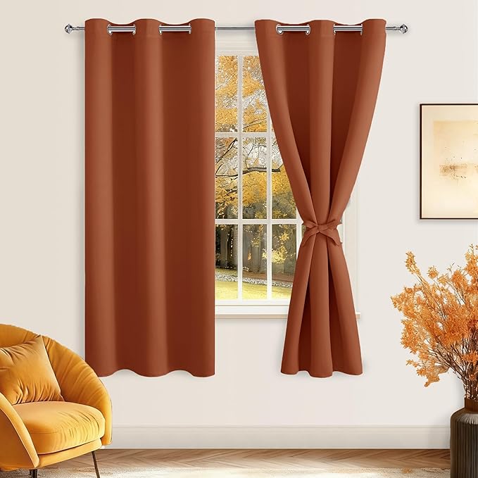 Hiasan Fall Blackout Curtains for Bedroom, 42 x 63 Inches Length - Image 2