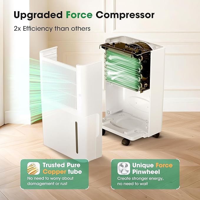 2, 500 Sq.Ft Dehumidifier with Drain Hose, 30 Pints Dehumidifiers - Image 2