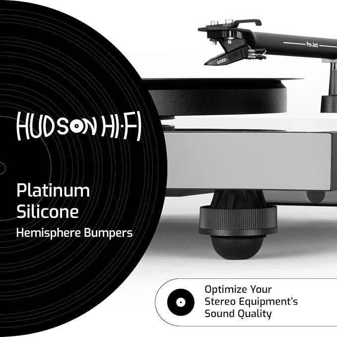 Hudson Hi-Fi 1.25" Platinum Silicone Hemisphere Bumper, Non-Skid Isolation Feet - Image 4