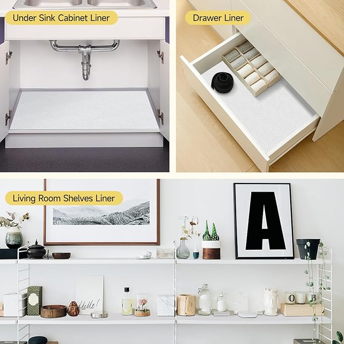 WochiTV Adhesive Shelf Liner 17.5 X 120 Inches Peel and Stick Kitchen Liner - Image 7