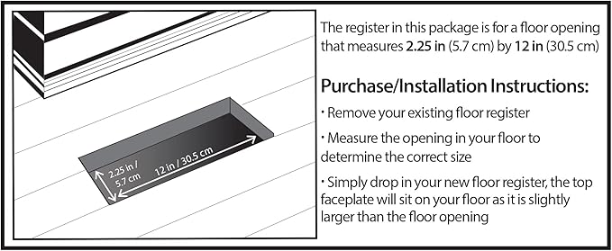 Decor Grates PL212-BLK-10 Louvered Plastic Floor Register, 10 Pack - Image 2