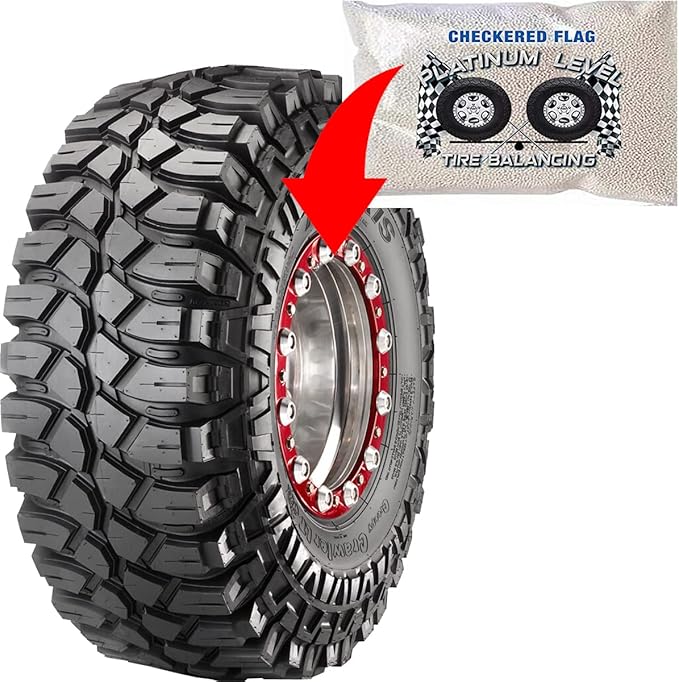 Checkered Flag Tire Balancing Beads Kit 8oz Ceramic Beads Pack of 4 - Image 4