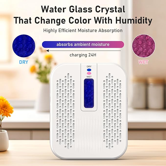 Rechargeable Small Dehumidifier, Portable Mini Dehumidifier - Image 2