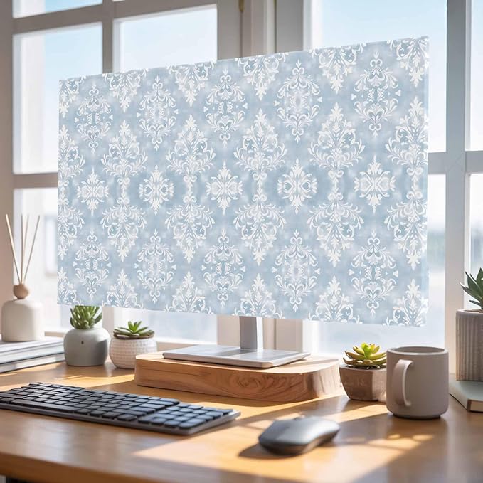 Retro Mid Century Flower Texture Indoor TV Cover, Elastic TV Screen Protector - Image 5